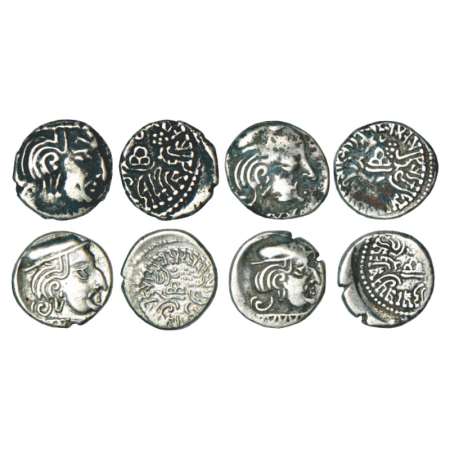 Western Kahatrapasa, Karddamaka dynasty, silver drachm (4), Damasena son of Rudrasimha I (