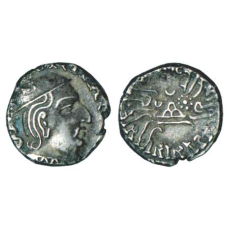 Western Kahatrapasa, Karddamaka dynasty, silver drachm of Yasodaman (238-239 AD), dated SE