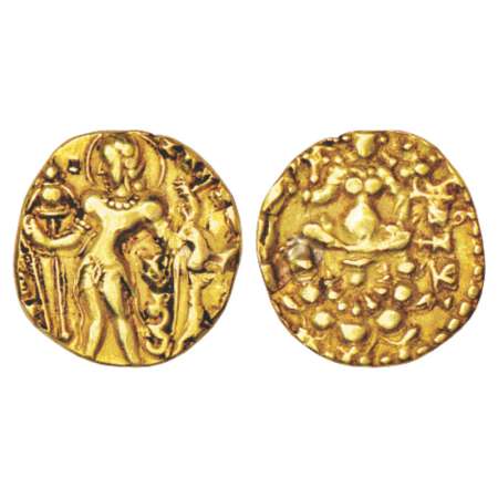 Gupta Empire, gold dinar of Chandra Gupta II (375-415 AD), 'Archer' type, Altekar Class II