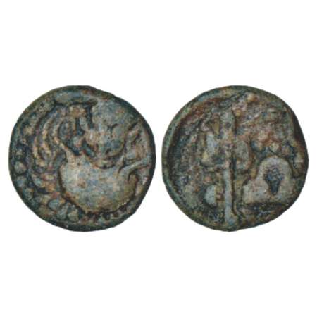 Post-Gupta South Gujarat, anonymous and unattributed lead coin, issued most likely by the 