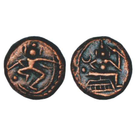Nayakas of Thanjavur, anonymous, uninscribed copper Cash, (1550-1650 AD), Ganesh Tamilnadu