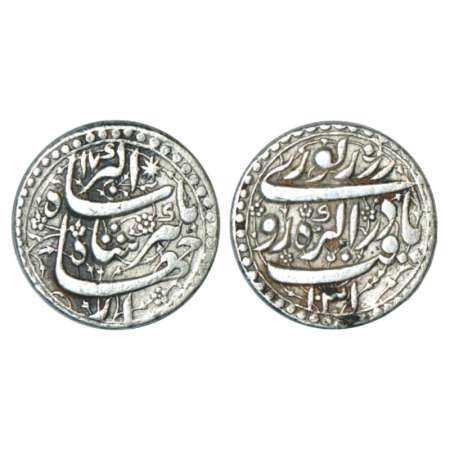 Jahangir (1605-1627 AD), silver rupee, Agra mint, 'Yaft' couplet, 1031/RY 17, KM 149.1. De