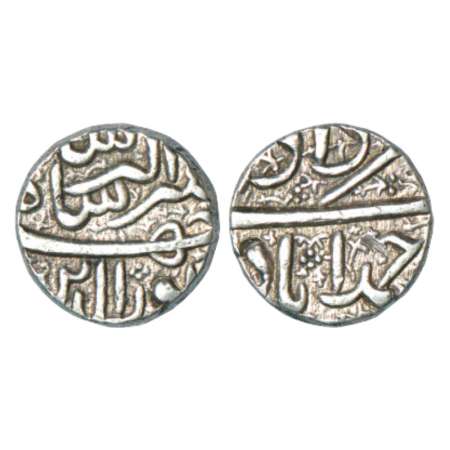 Jahangir (1605-1627 AD), silver ½ rupee, 5.65g, Ahmadabad mint, Amardad, KM 136.6. Very fi