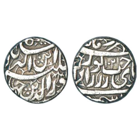 Jahangir (1605-1627 AD), silver heavy rupee (20% heavy weight), 13.49g. Kashmir mint, 'Sak