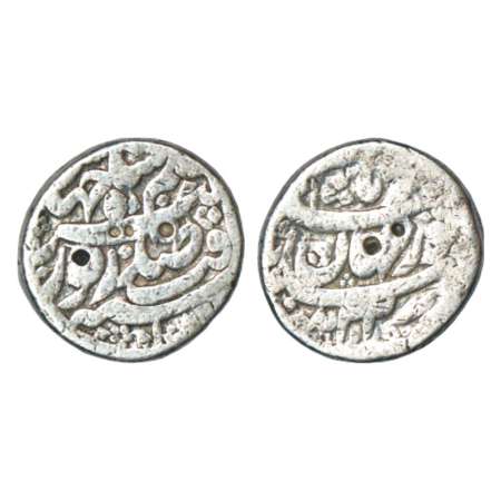 Jahangir with the name of Noor Jahan (1623-1627 AD), silver rupee, Patna mint, AH 10xx/RY 