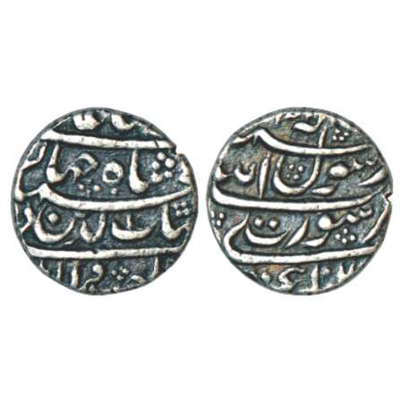 Shah Jahan (1628-1658 AD), silver ½ rupee, 5.34g, Surat mint, AH 104x, KM 213.2. Very fine
