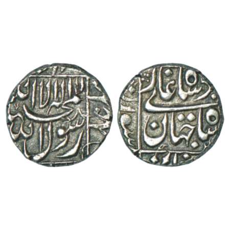 Shah Jahan (1628-1658 AD), silver ½ rupee, Surat mint, KM 218.8. Very fine, Very scarce.