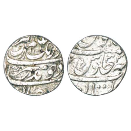 Aurangzeb (1658-1707 AD), silver ½ rupee, 5.67g, Multan mint, AH 1101/RY 33, unlisted in K
