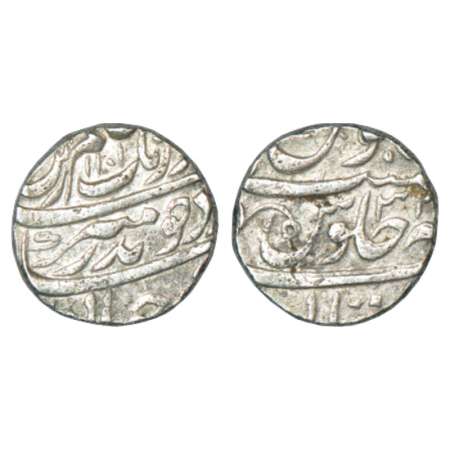 Aurangzeb (1658-1707 AD), silver ½ rupee, 5.60g, Multan mint, AH 1101/RY 34, unlisted in K