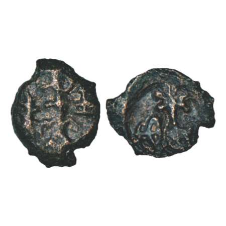 Ancient Eastern Malwa, Dasharna area - cast copper coin of Erikachha city state, Betwa val