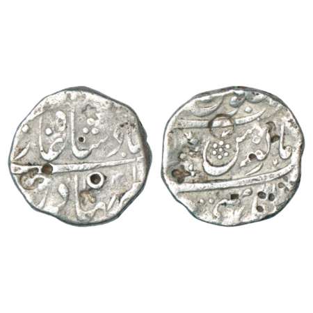 Shah Alam Bahadur (1707-1712 AD), silver rupee, Baramati mint, AH 1121, KM 348.37. Shroff 