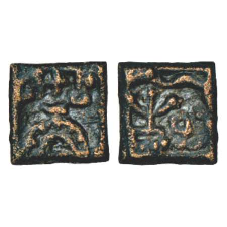 Ancient Eastern Malwa, Dasharna area - cast copper coin of Erikachha city state, Betwa val