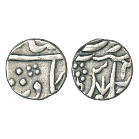 Maratha Confederacy, silver ¼ rupee, 2.74g. Vaphgaon mint, in the name of Shah Alam II, RY