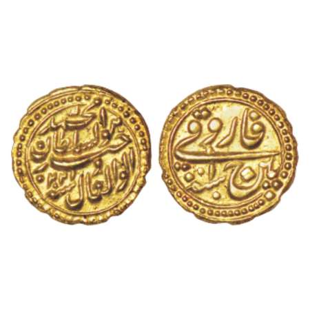 Mysore, Tipu Sultan (1787-1799 AD), gold farooqi, 3.44g. Pattan mint, AM 1220/RY 10 (retro