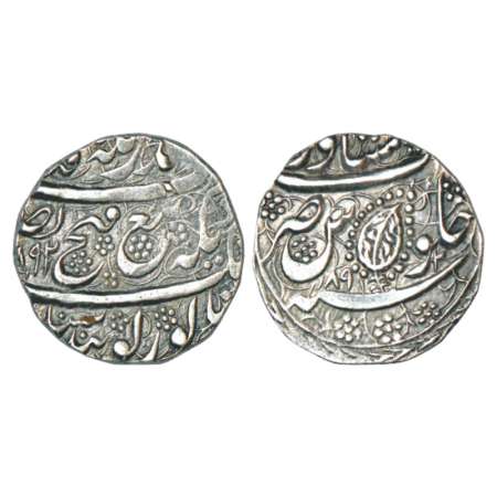 Sikh Empire, silver rupee, Peshawar mint, VS 1892, 8.50g. Obv: 'Gobind Shah' couplet. Rev: