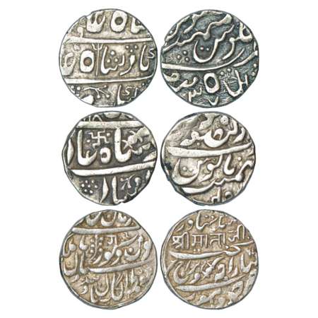 Jodhpur, silver rupee (3), 1x Baldat Merta mint, in the name of Shah Alam II, AH (12)09/RY
