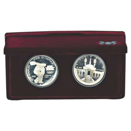 United State of America, 1984, Los Angeles, Olympic commemorative silver dollar (2), 26.73