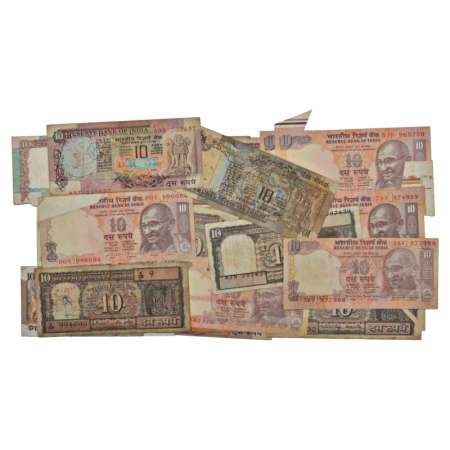 Republic of India, 10 rupees, misprint (54), signed by various Governors', many types of m