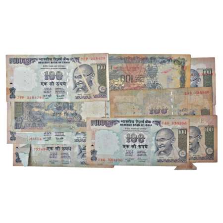 Republic of India, 100 rupees, misprint (41), signed by various Governors', includes seria