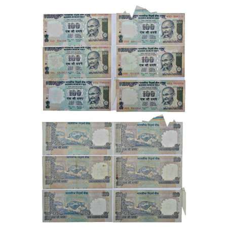 Republic of India, 100 rupees, misprint note (6), signed by Bimal Jalan and C. Rangarajan,