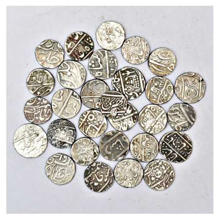A group of 29 Indian Princely State silver rupee, includes Baroda, Bharuch, Bhopal, Bikani