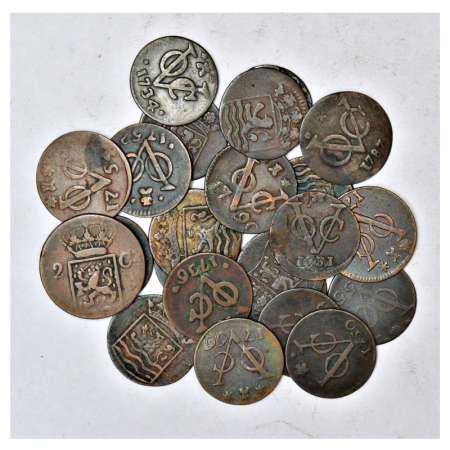 A group of 23 Netherland copper duit coins, 1x 2 duit and 22x duit, includes various dates