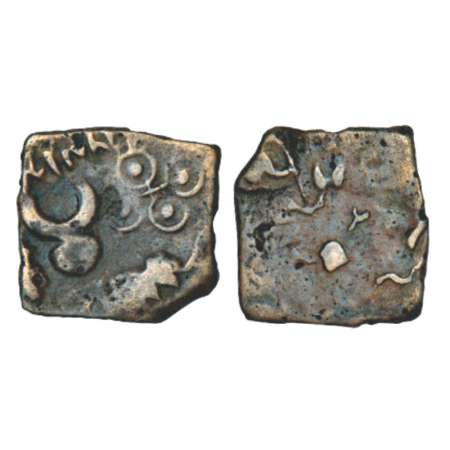 Satavahanas, copper coin of 'bold Taurine' type, Vidarbha region, attributed to Siri Satak