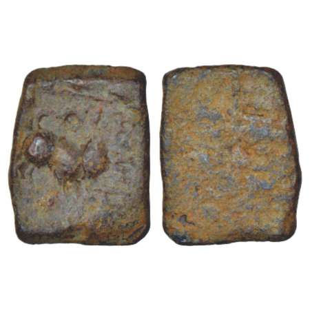 Satavahanas, Siri Satakani (100-50 BC), 'lion' type lead coin from Nasik region, 9.24g. Ob