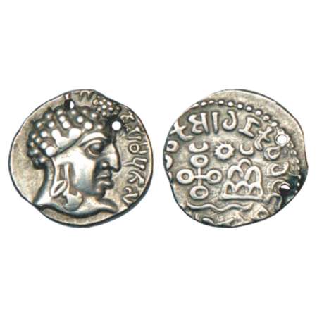 Satavahanas, silver portrait type drachm of Vasithiputa Siri Pulumavi (85-125 AD), MCSI 14