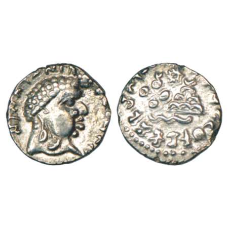 Satavahanas, silver portrait type drachm of Vasithiputra Siri Satakarni (118-147 AD), 2.46