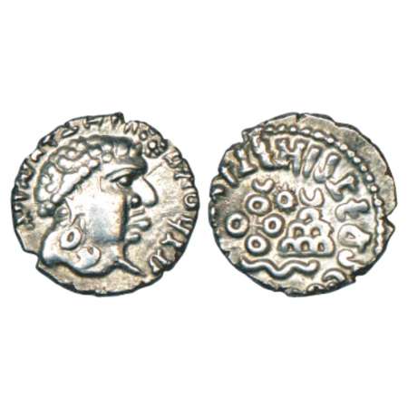 Satavahanas, silver portrait type drachm of Vasithiputra Siri Satakarni (118-147 AD), 2.24