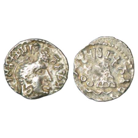 Satavahanas, silver ½ drachm of Gotamiputa Siri Yajna Satakani (155-180 AD), 1.16g. Obv: p