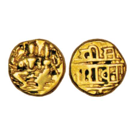 Vijayanagar, Sadasiva Raya (1543-1565/70 AD), gold varaha, MCSI-I no. 710, 3.39g. Obv: Vis