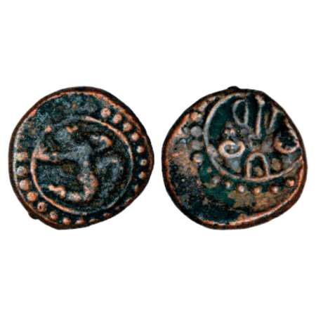 Nayakas of Gingee, anonymous copper Cash coin (1600-1700AD), Ganesh 'Tamilnadu' 7.19, 3.40