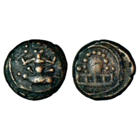 Nayakas of Sivaganga, anonymous copper cash (1600-1700 AD), Ganesh 'Tamilnadu' 12.14, 3.16