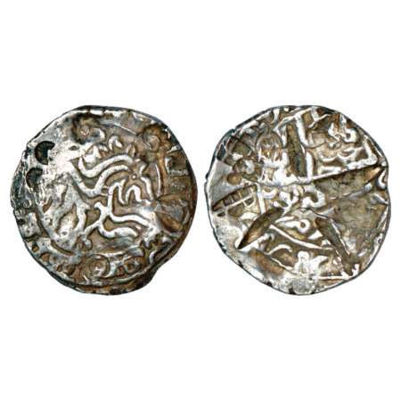 Sultans of Bengal, Nasir al-Din Mahmud Shah (1433/34-1459 AD), silver tanka, Lion type, Da