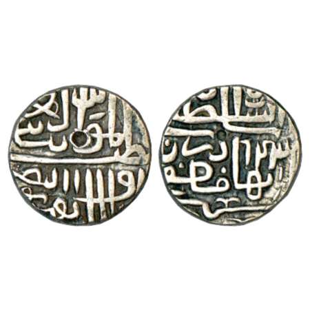 Sultans of Gujarat, Qutb al-Din Bahadur Shah (1526-1537 AD), silver tanka, 7.08g, AH 943. 