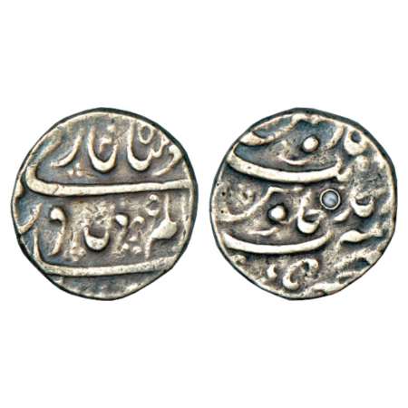 Shah Alam Bahadur (1707-1712 AD), silver rupee, Nusratgarh mint, RY Ahd. Very fine, Very s