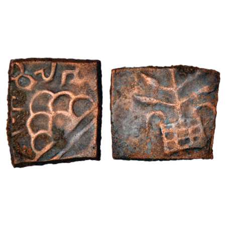 Lesser Satavahanas of Banavasi, copper coin of Mulananda (200-250AD), unpublished in major