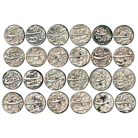 Jahangir (1605-1627 AD), silver rupee (12), Patna mint, complete set of 12 different month