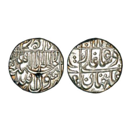 Shah Jahan (1628-1658 AD), silver ½ rupee, Surat mint, KM 218.8. Extremely fine, Very scar