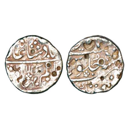 Shah Alam Bahadur (1707-1712 AD), silver rupee, Firoznagar mint, AH 1123/RY 5, both side s