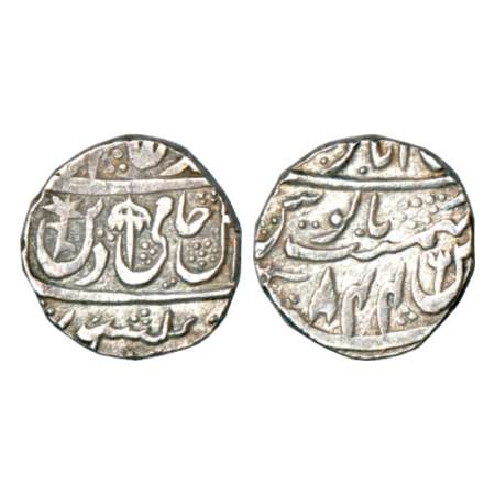 Maratha Confederacy, silver rupee, Muminabad mint, in the name of Shah Alam II, RY 44, Tri