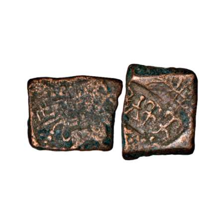 Satavahanas, Siri Satakani (c.100-50 BC), 'lion' type copper coin from Nasik region, 6.37g
