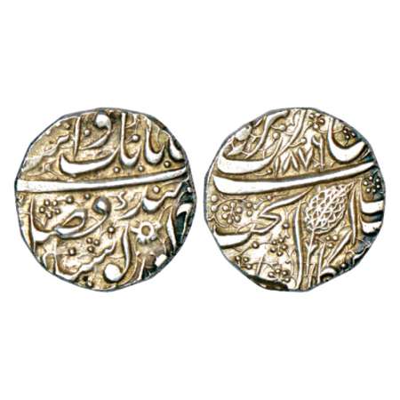 Sikh Empire, silver rupee, Amritsar mint, 'Nanak Shahi' couplet, VS 1876, G. Singh 01.39.0