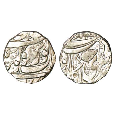 Sikh Empire, Sher Singh (1840-1843 AD), silver rupee, Kashmir mint, VS 1899, KM 52.1a. Ver