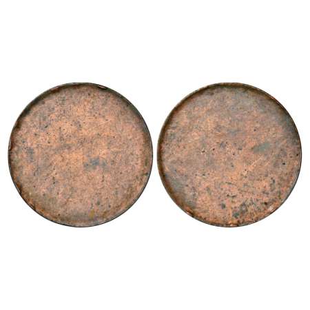 Kutch, Khengarji III (1875-1942 AD), blank trail strike of 5 kori coin, copper, 11.21g, ed