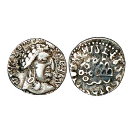 Satavahanas, silver portrait type drachm of Vasithiputa Siri Pulumavi (85-125 AD), MCSI 14