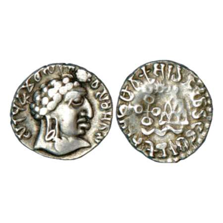 Satavahanas, silver portrait type drachm of Vasithiputa Siri Pulumavi (85-125 AD), MCSI 14