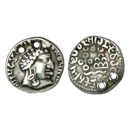 Satavahanas, silver portrait type drachm of Vasithiputa Siri Pulumavi (85-125 AD), MCSI 14